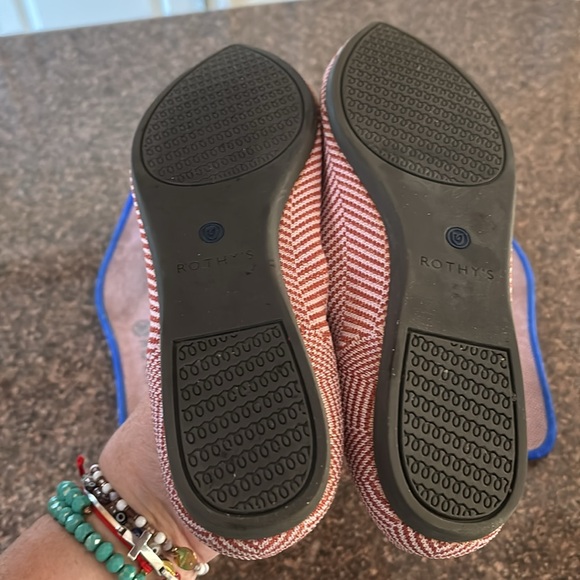 ROTHY’S LADIES AMBER METALLIC HERRING BONE FLATS-8 - Picture 4 of 9